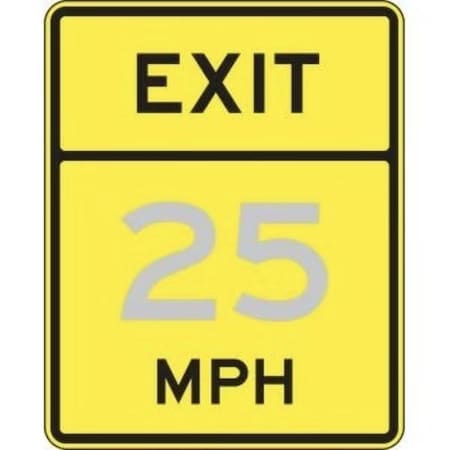 Accuform SEMICUSTOM SPEED LIMIT SIGN EXIT  FRW73915RA FRW73915RA